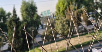 شاخک پرنده پران استیل ۴۰ شاخه ۵۰ سانتی 